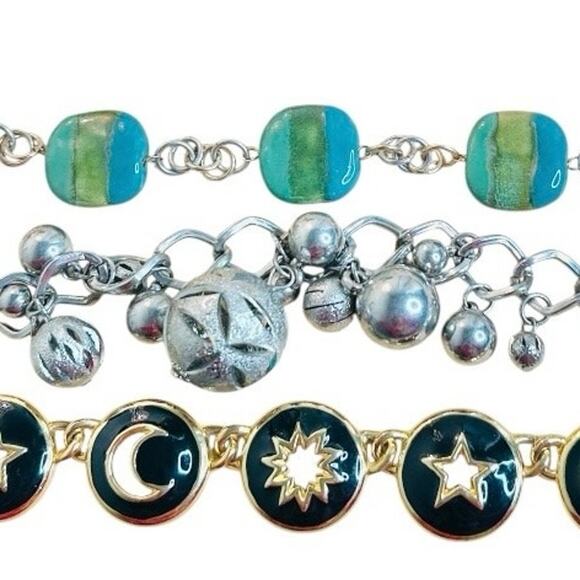 Bracelets Lot Silver Tone Gold Tone Various Occasions Styles Statement - Picture 2 of 8